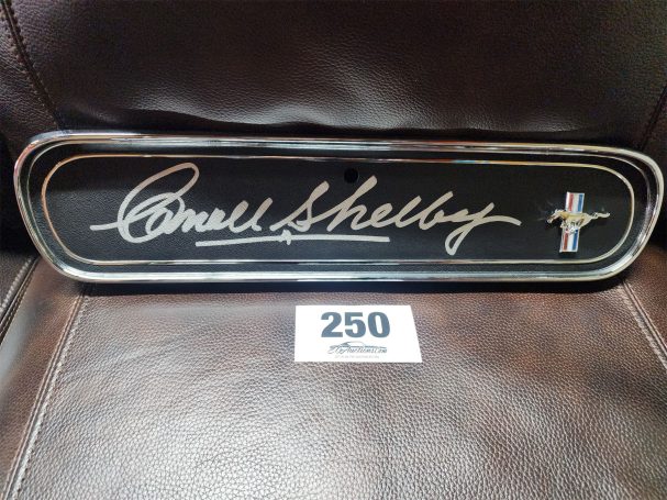 CARROLL SHELBY SIGNED GLOVE BOX DOOR